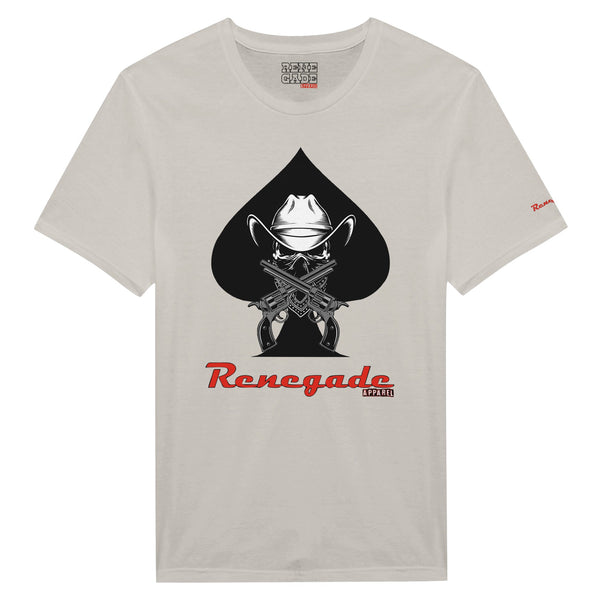 Naturweißes Shirt mit Totenkopfdruck