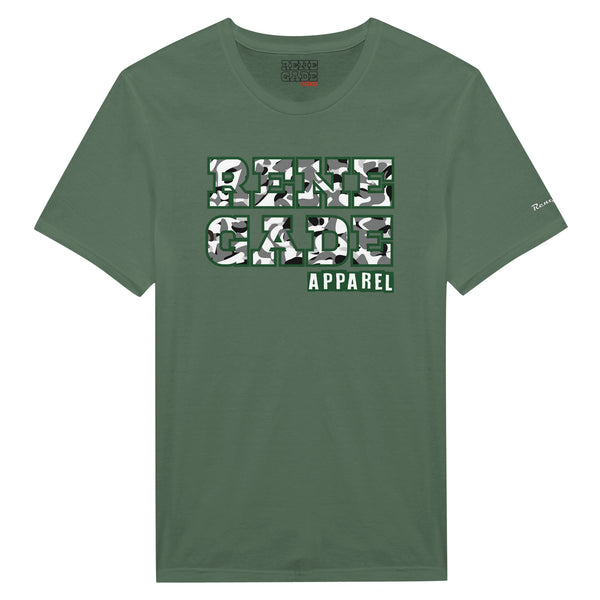 Armygrünes Shirt mit Logodruck