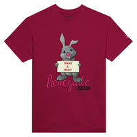 Kardinalrotes Shirt mit Hasendruck