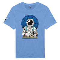Hellblaues Shirt mit Space DJ Druck