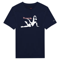 Marineblaues Shirt mit Pinupdruck