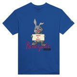 Blaues Shirt mit Hasendruck