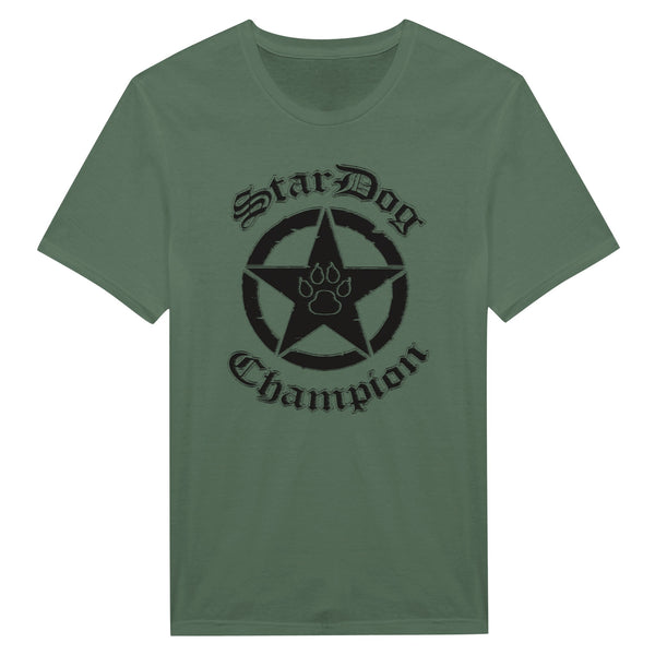 Armygrünes Shirt StarDog Champion Merchandise Logo 1 Druck