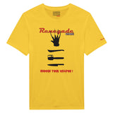 Gelbes Shirt mit Horrordruck