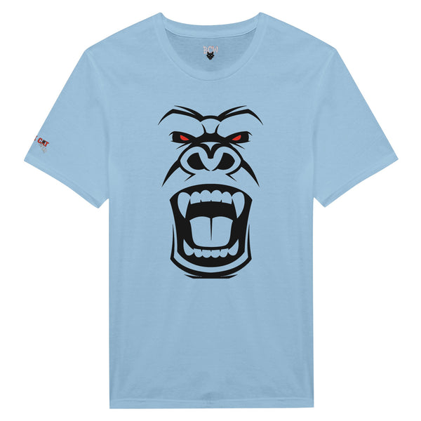 Hellblaues Shirt mit Affendruck