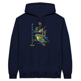 Navy Hoodie mit Drachendruck