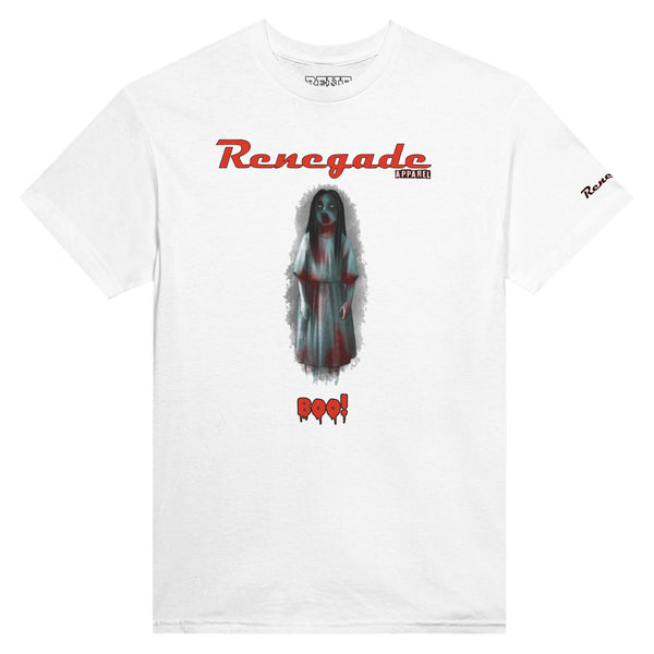 Weißes Shirt mit Gruseldruck
