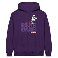 Lila Hoodie mit Comichasendruck