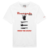 Weißes Shirt mit Horrordruck