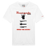Weißes Shirt mit Horrordruck