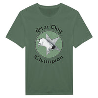 Armygrünes Shirt StarDog Champion Merchandise Logo 3 Druck