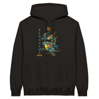 Schwarzer Hoodie mit Drachendruck