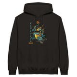 Schwarzer Hoodie mit Drachendruck