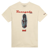 Naturfrabenes Shirt mit Gruseldruck