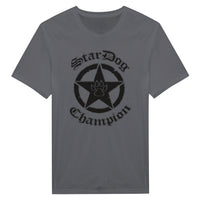 Graues Shirt StarDog Champion Merchandise Logo 1 Druck