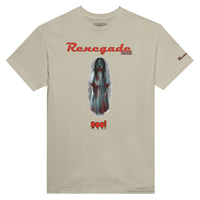 Hellgraues Shirt mit Gruseldruck