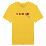 Gelbes Shirt mit Logodruck