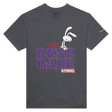 Heathergraues Shirt mit Comichasendruck